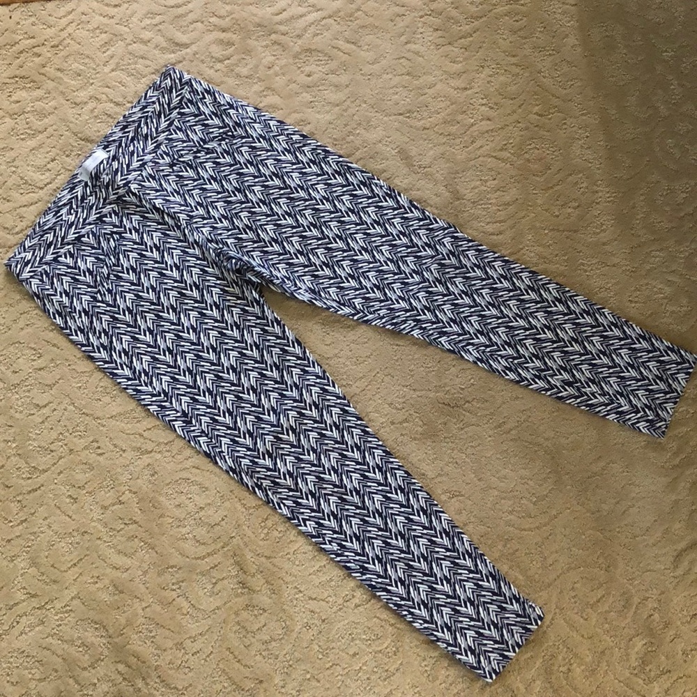 New! Navy & white stretched Cotton skinny pant